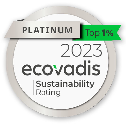 La société Ecovadis, qui évalue la performance RSE de près de 100 000 entreprises dans le monde, nous a attribué un label Platinum, nous classant dans le « Top 1 % » des entreprises d’ingénierie et d’architecture. Cette reconnaissance récompense les efforts menés à l’échelle du Groupe dans quatre domaines principaux : environnement, droits sociaux et humains, éthique, achats responsables.